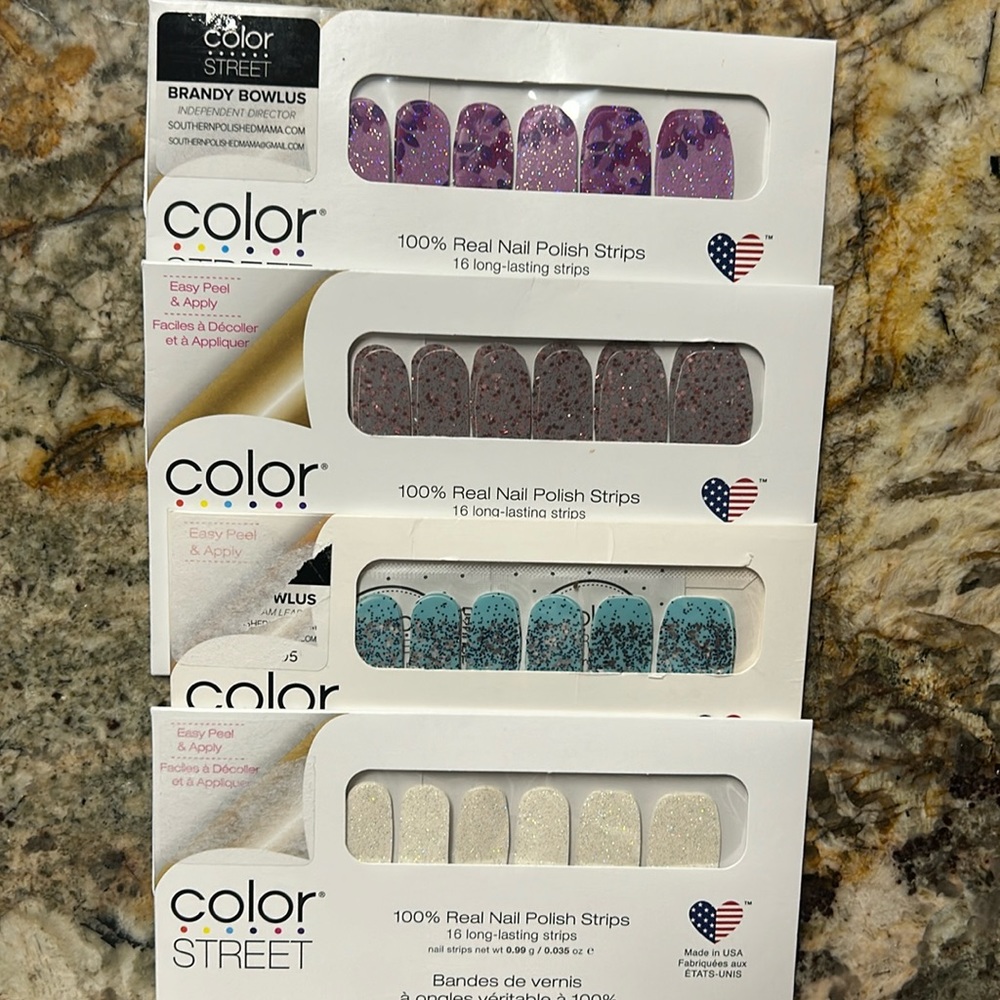 Color street nail polish strips, set of four